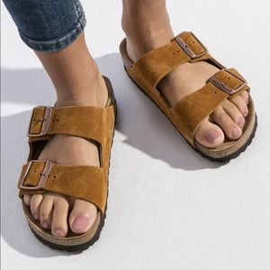 Birkenstock Arizona Sandals - Suede Leather